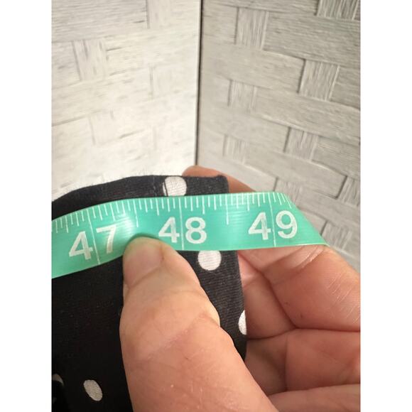 ASOS womens v-neck wrap dress black & white polkadot bohemian whimsigoth Plus SZ - Picture 9 of 10